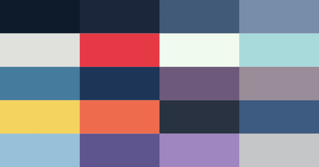 Winter color palette inspiration for women featuring deep navy, icy blue, emerald green, and black clothing and accessories for a chic Pinterest-ready wardrobe.